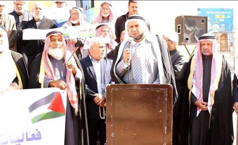 خلال انطلاق فعاليات التجمع العشائري لدعم مسيرة العودة في رفح 