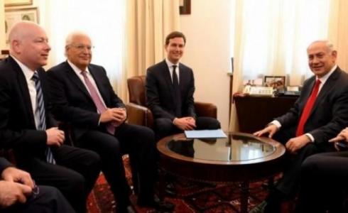ينيامين نتنياهو خلال لقاء كونشير وفريدمان وغرينبلات - أرشيفية