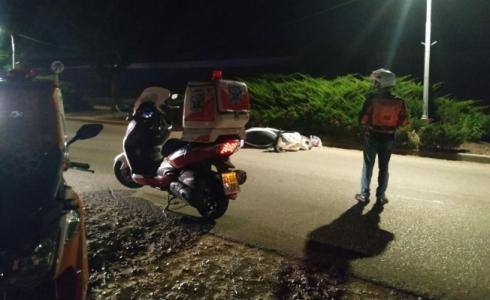 من مكان الحادث قرب الخضيرة، الليلة الماضية