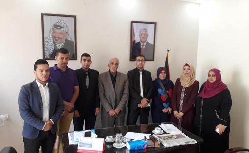 لقاء بين محافظ غزة والهيئة التأسيسية لمركز لأجل فلسطين الشبابي