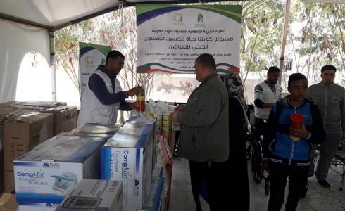 جمعية رعاية أسر المعاقين الفلسطينية تنفذ مشروع كويتنا حياة