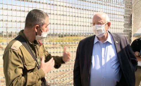 الرئيس الإسرائيلي يزور حدود غزة