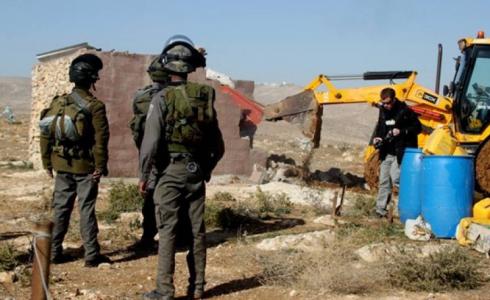 قوات الاحتلال تهدم غرفة زراعية - ارشيف