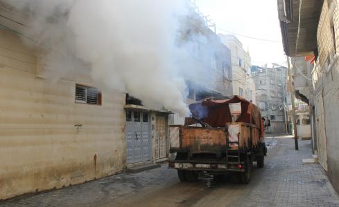 حملة بلدية غزة لمكافحة البعوض