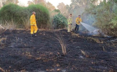 حريق في ايرز شمال غزة اليوم