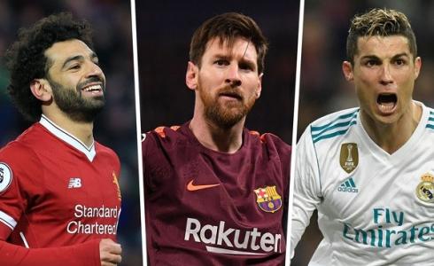 رونالدو وميسي ومحمد صلاح
