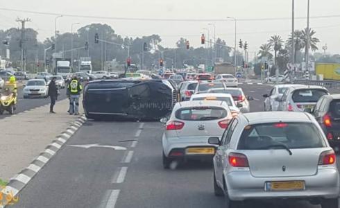 إصابات جراء حادث سير بالرملة