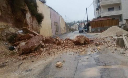 انهيار صخري في  نابلس - ارشيفية