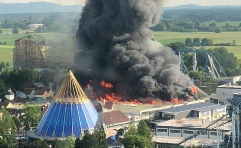 حريق في ملاهي أوروبا بارك