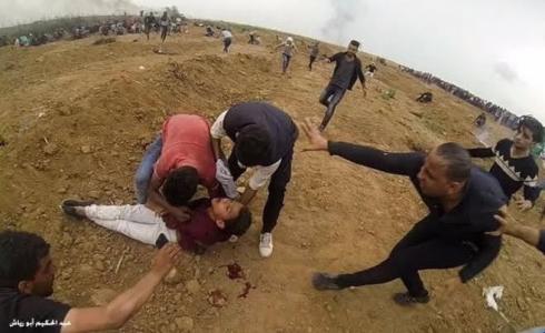 لحظة استشهاد الطفل محمد ايوب شرق غزة