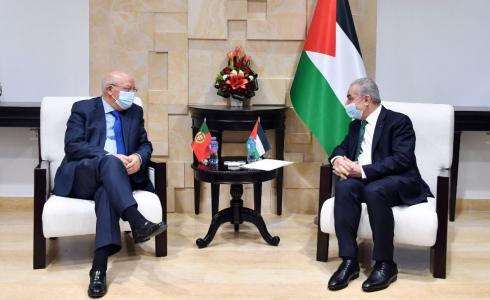 اشتية مع وزير خارجية البرتغال 