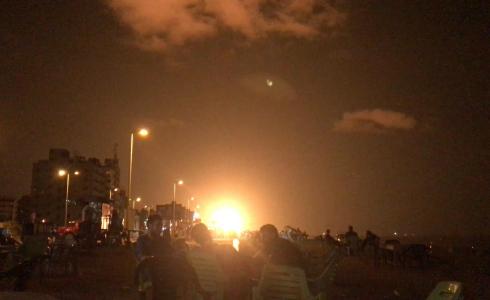 قصف موقع البحرية في قطاع غزة