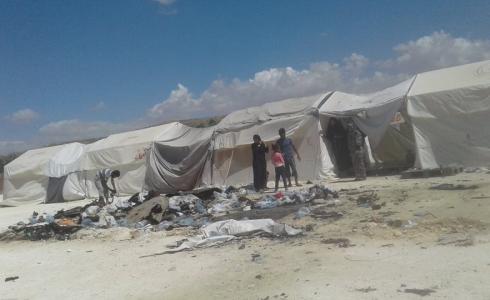 عاصفة رعدية تهدم خيام المهجرين