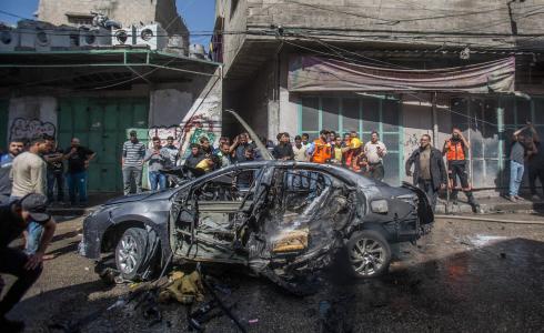 استهداف سيارة في غزة - ارشيفية