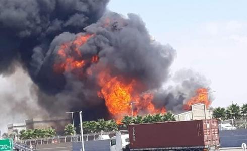 حريق في مصنع للزيوت في حيفا