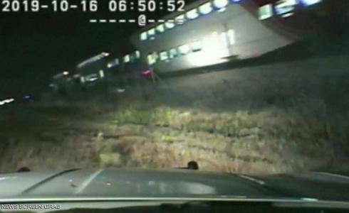 لحظة انقاذ السائق