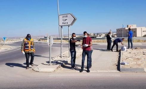 توزيع مواد إرشادية للحد من كورونا في حورة