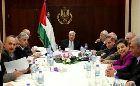 أحمد مجدلاني خلال اجتماع سابق للجنة التنفيذية لمنظمة التحرير الفلسطينية يتحدث عن المصالحة الفلسطينية والهدنة بين حماس وإسرائيل