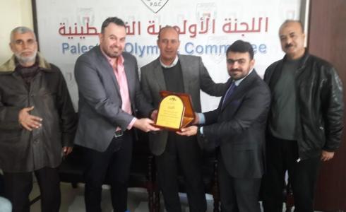 اللجنة الاولمبية تُكرم أبطال نادي غزة الرياضي المشاركين في بطولة دولية