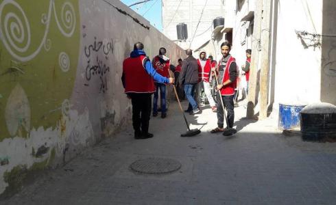 كتلة الوحدة العمالية خلال يوم العمل التطوعي