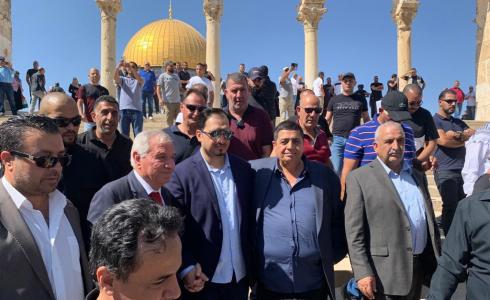 منتخب السعودية في المسجد الأقصى بمدينة القدس