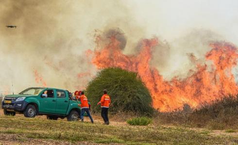 حريق في غلاف غزة بفعل بالونات حارقة - أرشيفية