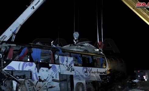  حادث سير مُروع على طريق يربط مدينة حمص بالعاصمة دمشق
