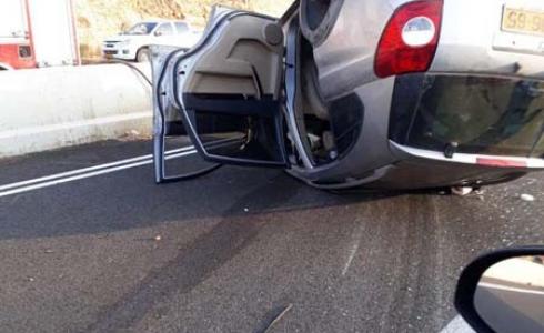 إصابة أربعة مواطنين بحادث سير ذاتي جنوب جنين "تنعبيرية"