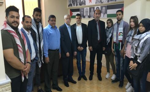 نايف حواتمة برفقة وفد الأمانة العامة