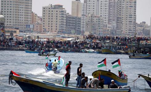 قوارب في غزة تستعد لاستقبال اسطول الحرية