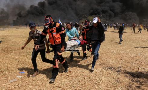 إصابة مواطن بنيران الاحتلال خلال مسيرة العودة الكبرى