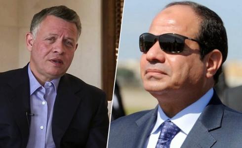 الرئيس المصري عبد الفتاح السيسي، مع الملك عبد الله الثاني بن الحسين