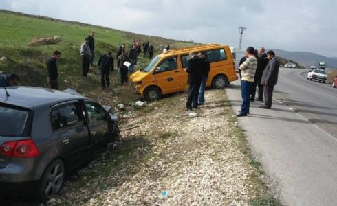 ثلاثة إصابات بحادث سير جنوب جنين