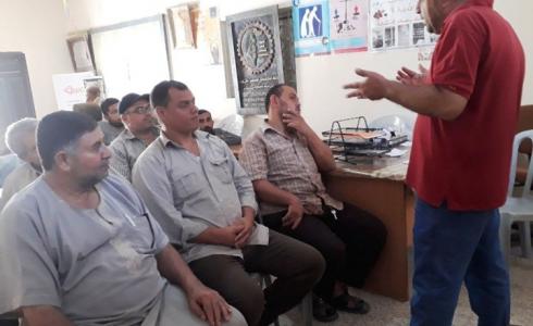 الجمعية الوطنية و معاقين خان يونس ينفذان ورشة تاهيلية لذوي الإعاقة