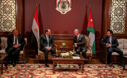 اجتماع ملك الأردن مع الرئيس المصري في عمان