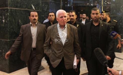 عزام الأحمد رئيس وفد فتح لملف المصالحة الفلسطينية في زيارة سابقة للعاصمة المصرية القاهرة
