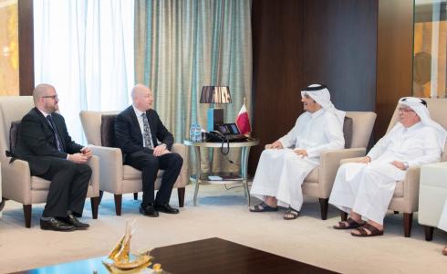 غزة حاضرة في اجتماع غرينبلات مع وزير الخارجية القطري