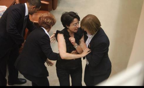 النائبة عن القائمة المشتركة العربية حنين زعبي في الكنيست الاسرائيلي- تعبيرية-