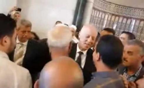 الرئيس التونسي قيس سعيد خلال صلاة الجمعة