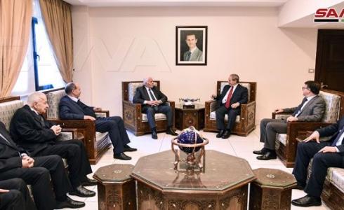 لقاء وفد منظمة التحرير مع نائب وزير الخارجية السوري