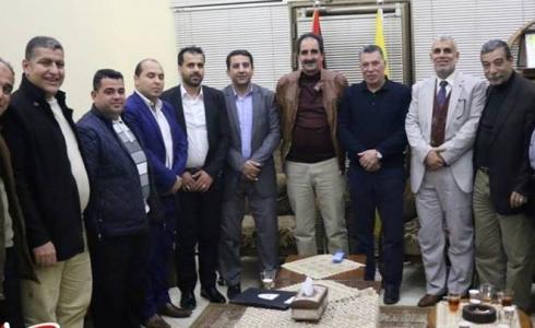 وفد الأولمبية يلتقي القيادي بحركة فتح احمد حلس "أبو ماهر"