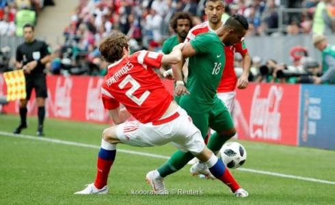 تقدُم المنتخب الروسي على نظيره السعودي 1-0 بافتتاح مونديال روسيا 2018