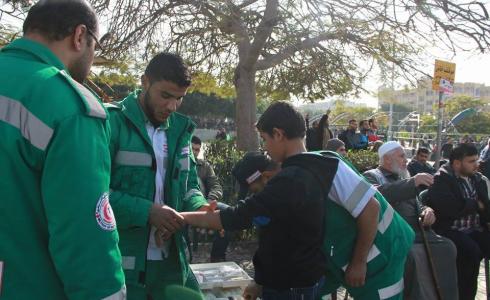 الخدمات الطبية العسكرية خلال مهرجان حركة حماس