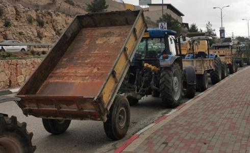 تظاهرة احتجاجية لسائقي الجرارات