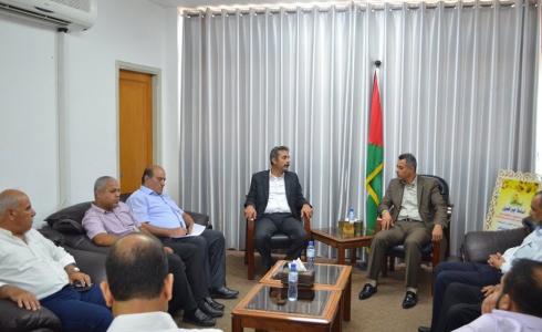 اجتماع وزارة الاقتصاد واتحاد المقاولين في غزة 