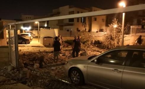 سقوط صاروخ على منزل في بئر السبع 