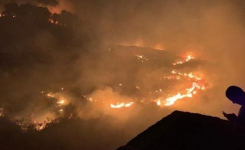 من مكان الحريق شرق الناصرة