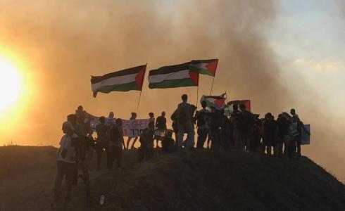 تظاهرة اسرائيلة على حدود القطاع تضامنا مع غزة