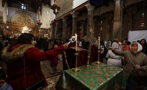 الكنائس في رام الله تحتفل بأحد الشعانين