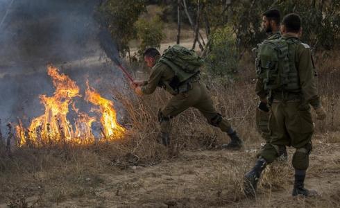 حريق في غلاف غزة بفعل بالونات حارقة - أرشيفية